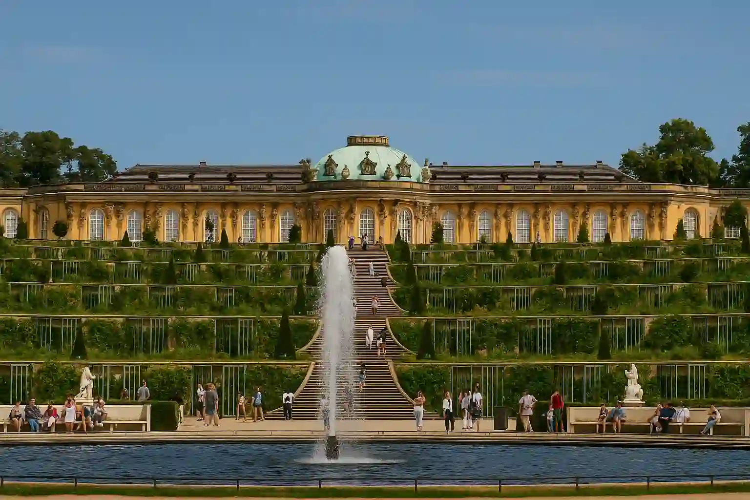 Potsdam Day Trip – Sanssouci Palace & Gardens Sanssouci Palace terraces and park in Potsdam – easy day trip from Berlin