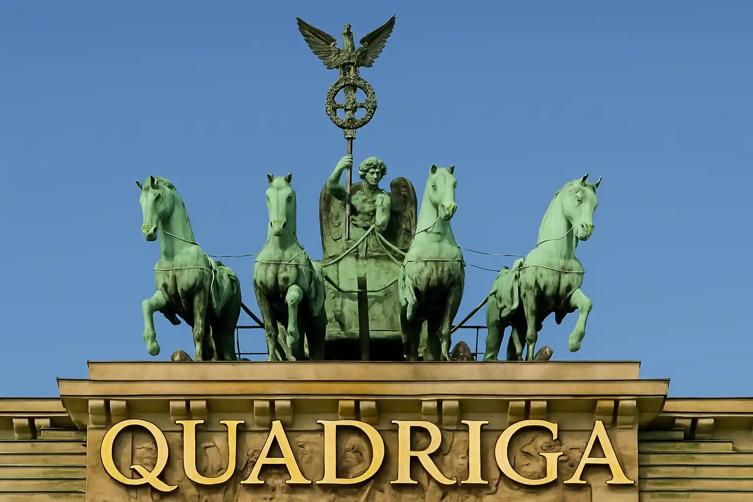 Quadriga atop Brandenburg Gate