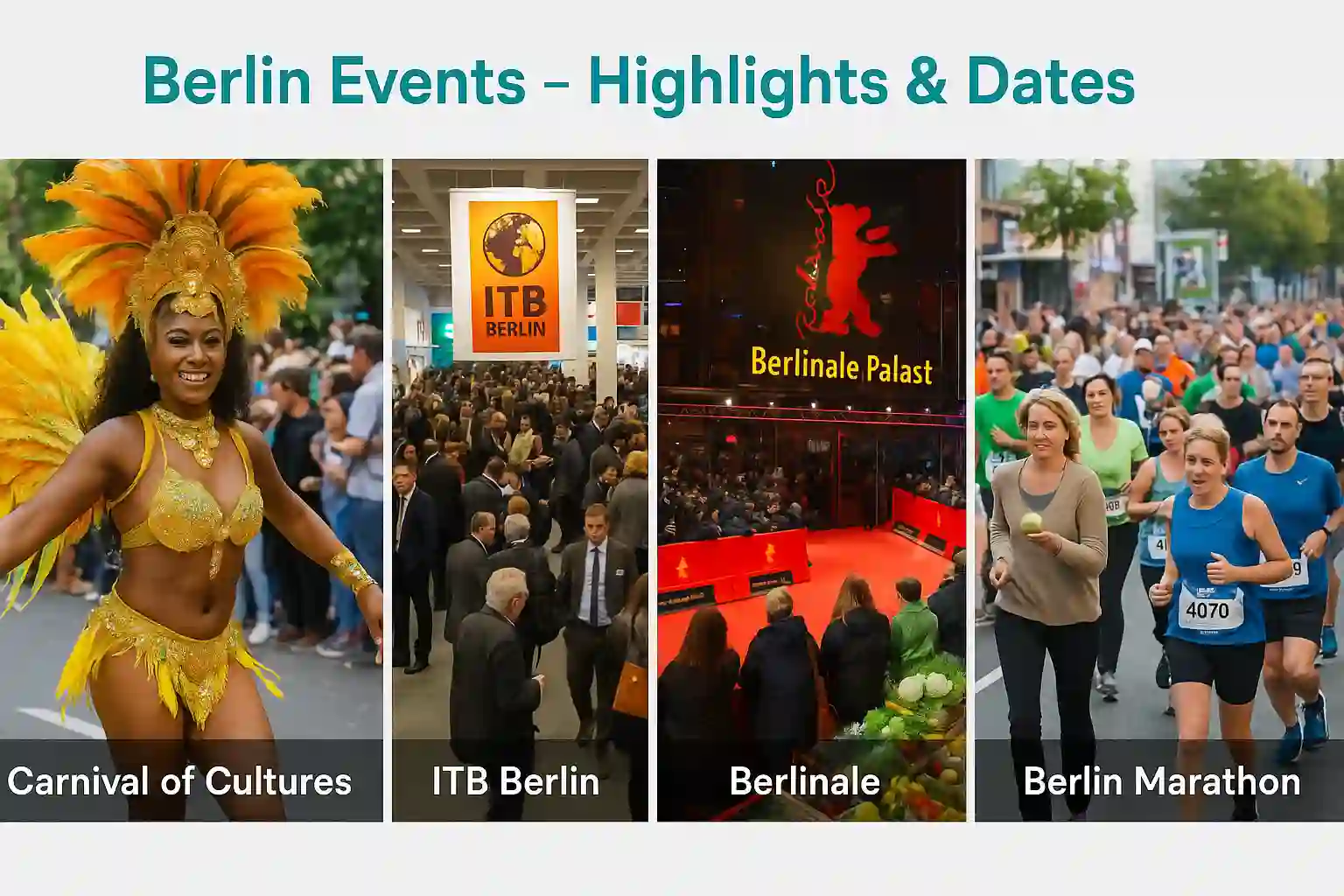 Berlin Events – Highlights & Dates Berlin Events – Carnival of Cultures, ITB, Berlinale, Green Week, Marathon