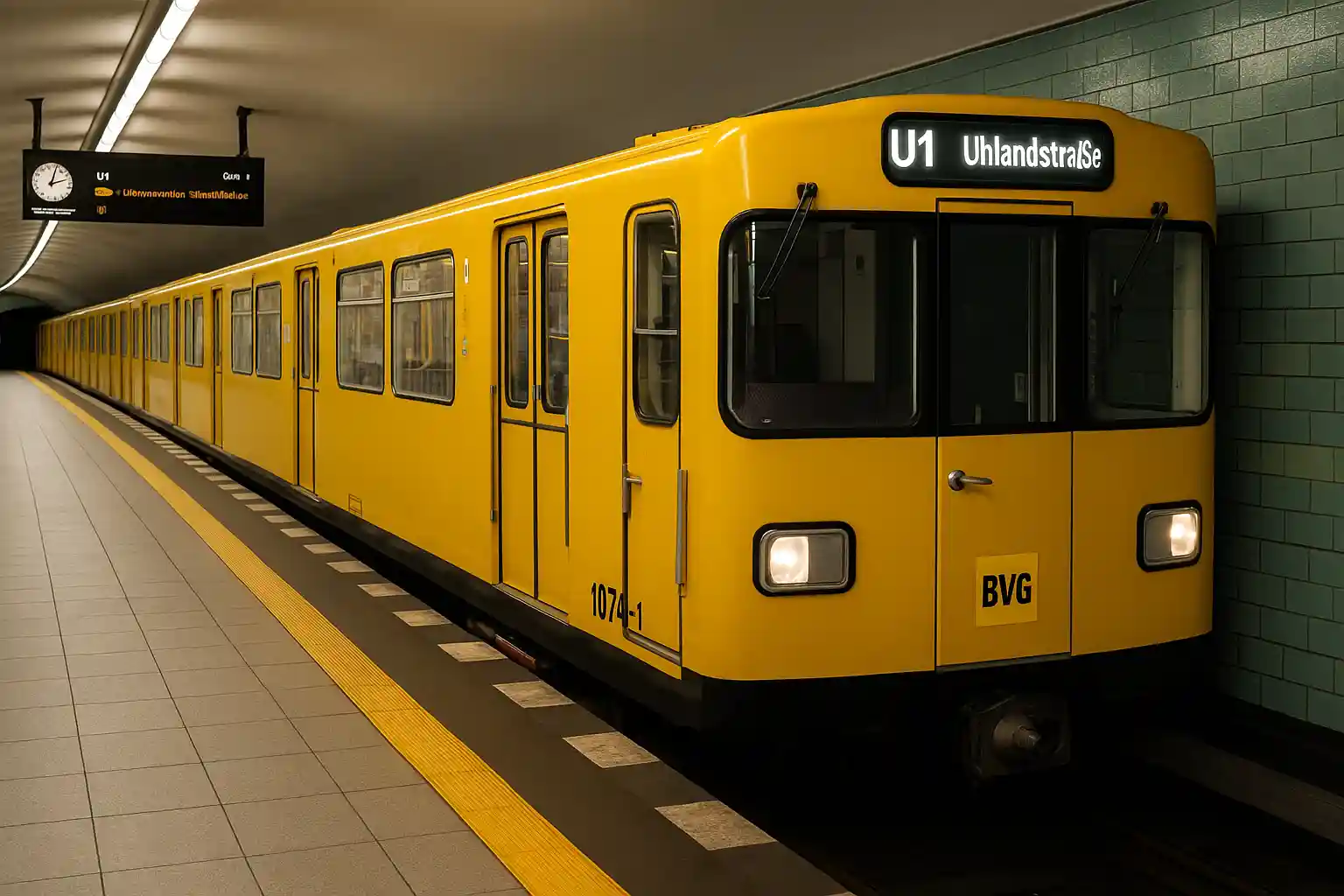 Berlin U-Bahn – Lines, Tickets & Best Connections Berlin U-Bahn train at an underground station with yellow carriage