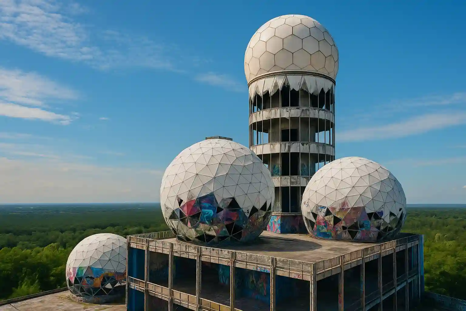 Teufelsberg Listening Station in Berlin – radar domes and street art