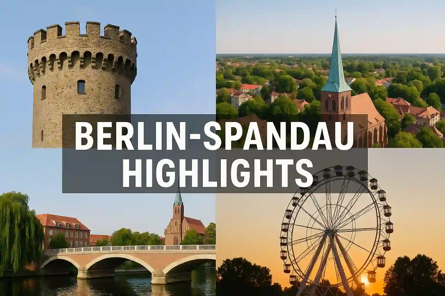 Berlin Spandau with medieval fortress, historic streets and peaceful riverside