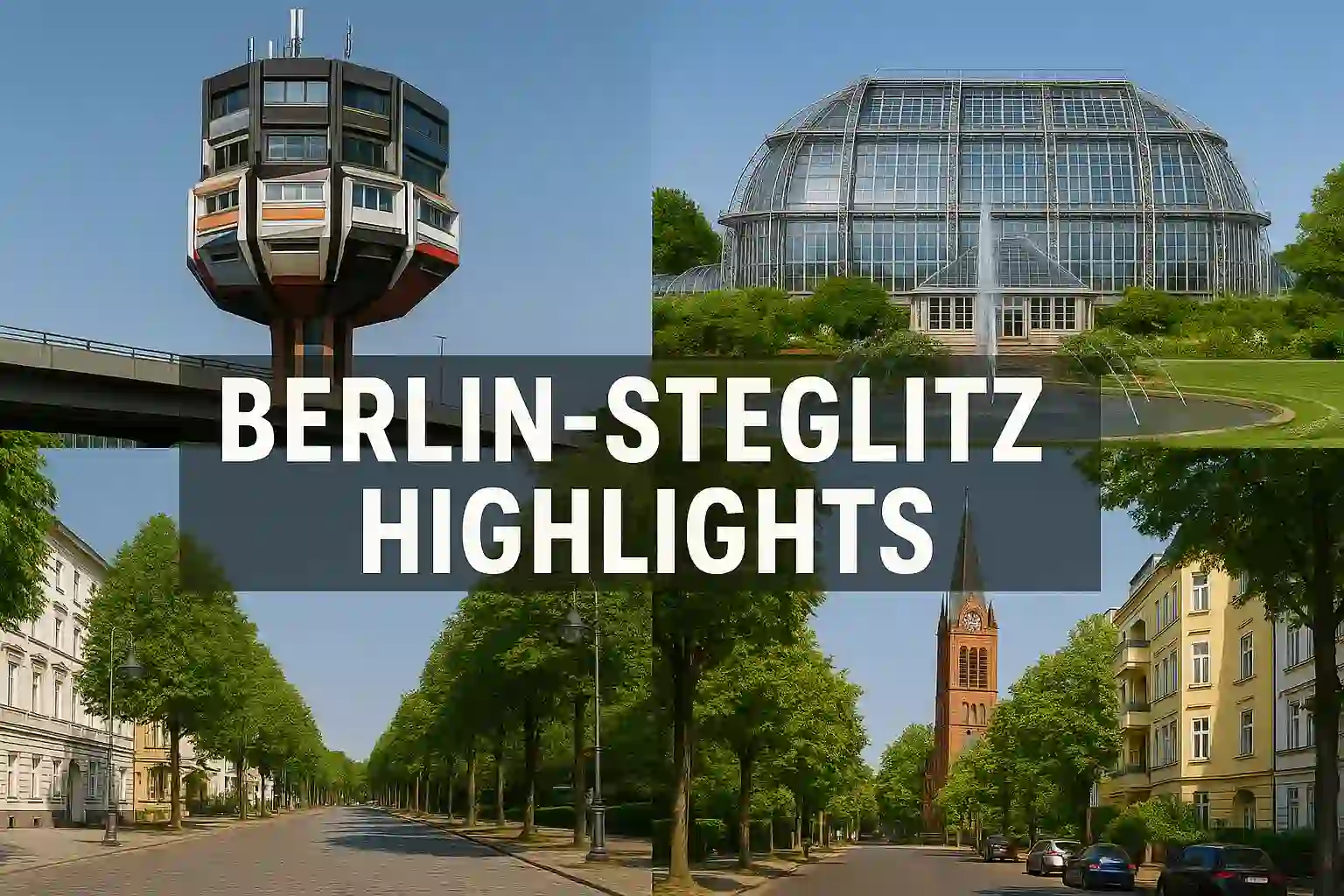 Berlin Steglitz with elegant architecture, green parks and the famous Botanischer Garten