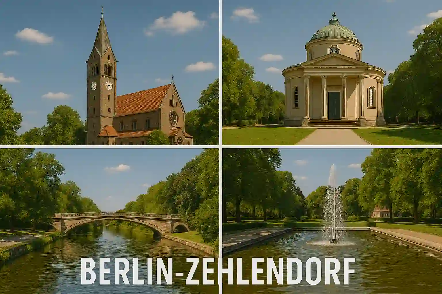 Peaceful lakeside view in Berlin-Zehlendorf with forest and calm waters